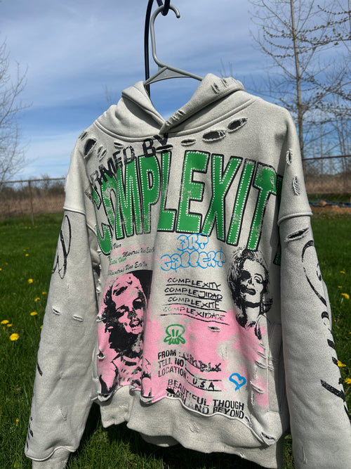 Beauty After Death Destressed Oversized Hoodie